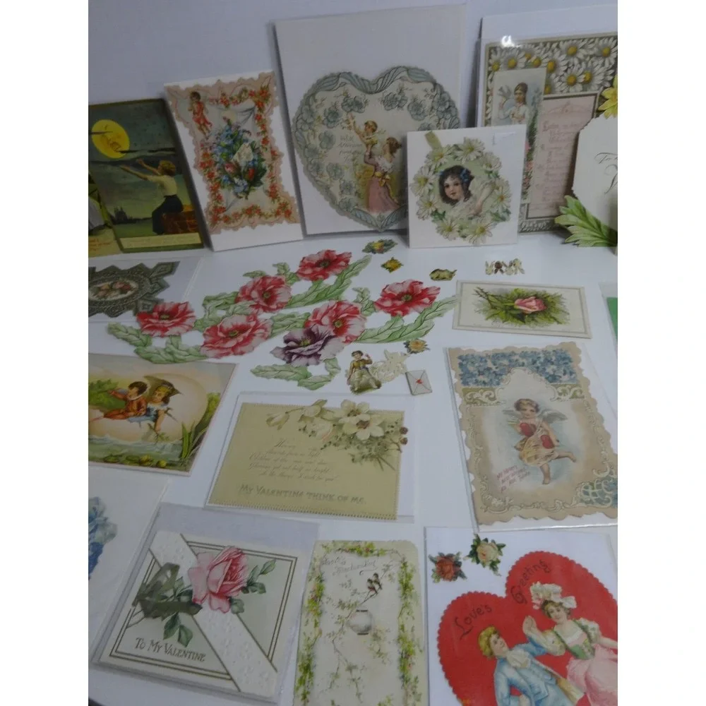 Antique German Die Cut‎ Victorian Valentines Early 1900s Germany & More